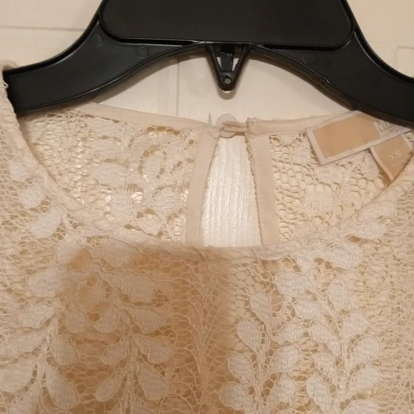 Michael Kors Cream Bell Sleeve Embellished Blouse - Picture 7 of 7